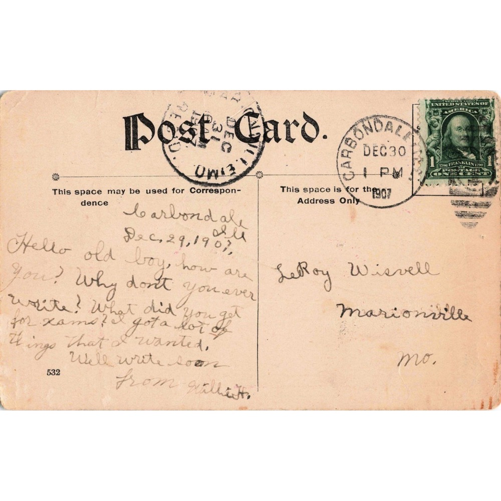 Vintage 1905 Bernhardt Wall Leap Frog Postcard Children Overalls 1907 Postmark - Picture 2 of 2